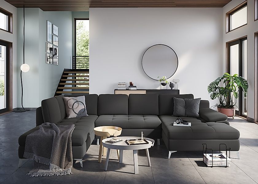 sit&more Wohnlandschaft »Latigo U-Form«, mit Recamiere, wahlweise mit Bettf günstig online kaufen