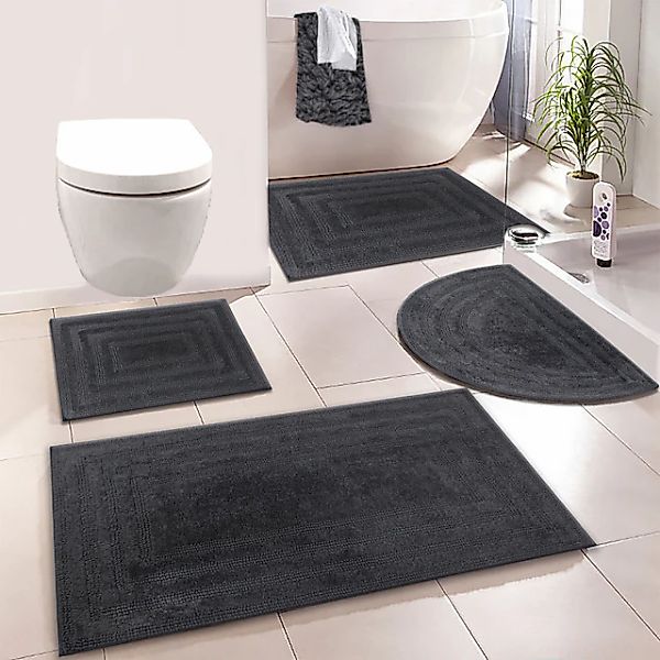 my home Badematte »Inga, Rahmen, Badvorleger, Badezimmer Teppich«, beidseit günstig online kaufen