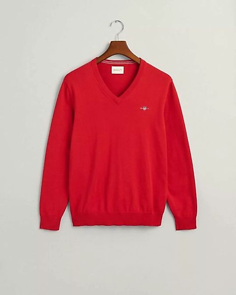 Gant Sweatshirt CLASSIC COTTON V-NECK, RUBY RED günstig online kaufen