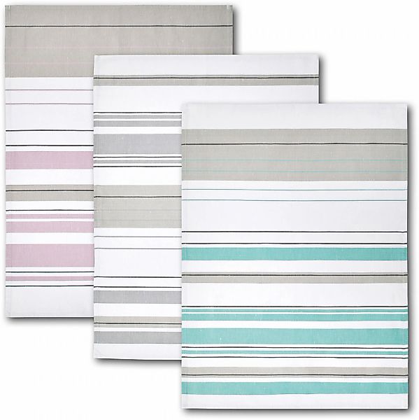Dyckhoff Geschirrtuch "Streifenvielfalt" Halbleinen, fusselarm günstig online kaufen
