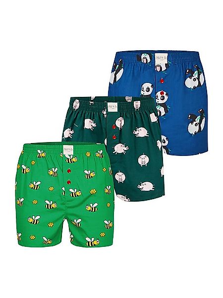 Phil & Co. Boxer FUN Motives (3-St) American Boxershorts - weit und bequem günstig online kaufen