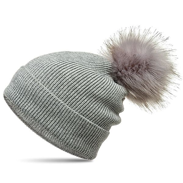 Caspar Bommelmütze MU212 Gefütterte Damen Strick günstig online kaufen