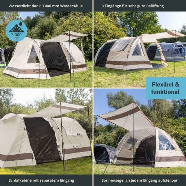 Skandika Tunnelzelt Campingzelt, Familienzelt, Kambo 6, günstig online kaufen