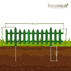 Floranica Zierzaun Vorgartenzaun Steckzaun Gartenzaun Zierzaun günstig online kaufen