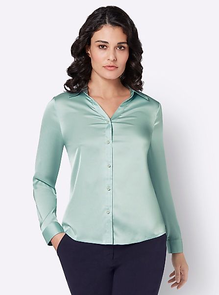 creation L Klassische Bluse Satin-Bluse günstig online kaufen