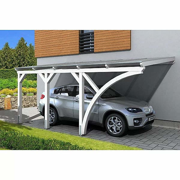 Skan Holz Carport Eifel 300 cm x 541 cm Weiß günstig online kaufen