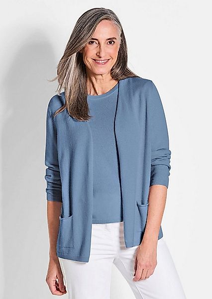 GOLDNER Strickjacke Cardigan in langer offener Form Elegante Longjacke aus günstig online kaufen