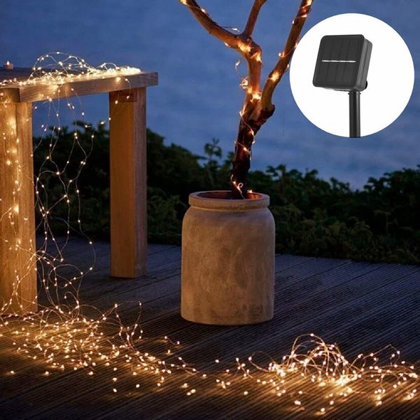 WILGOON LED-Lichterkette 10/20 meter Solar-Lichterketten, 100/200 günstig online kaufen