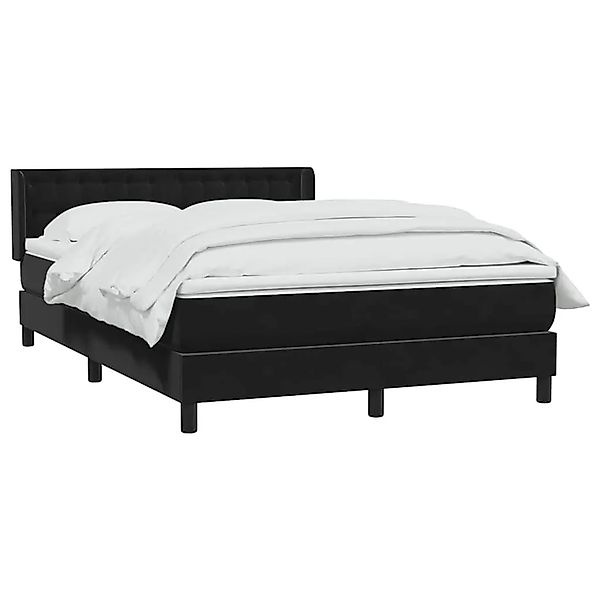 vidaXL Boxspringbett mit Matratze Schwarz 160x210 cm Samt 3318455 günstig online kaufen