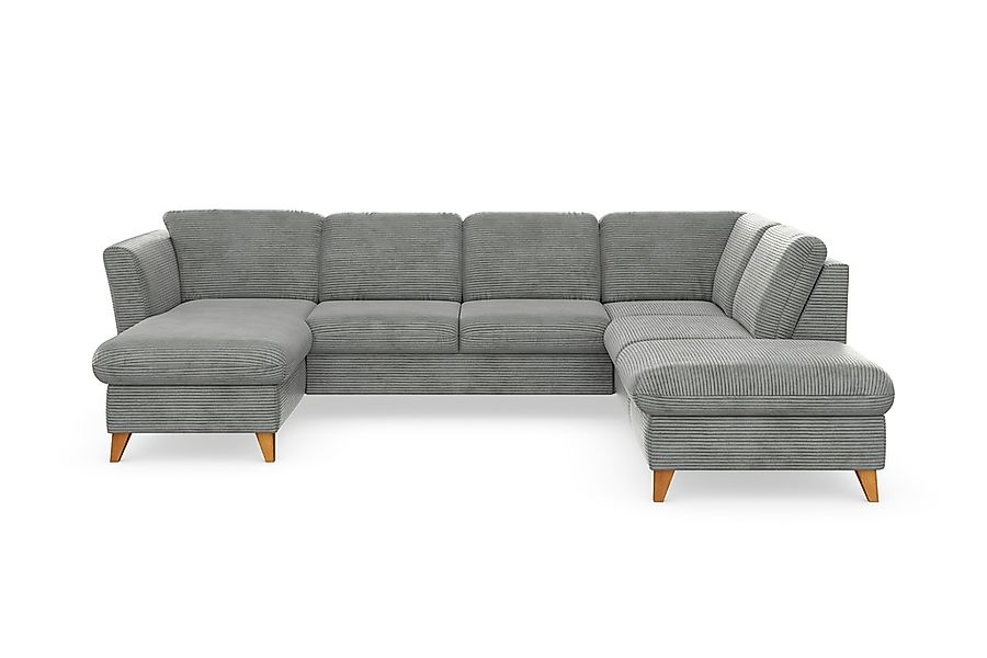 Home affaire Wohnlandschaft "Trelleborg U-Form" wahlweise mit Bettfunktion günstig online kaufen