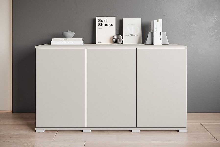 OTTO home Sideboard Kenia, moderne grifflose Kommode mit 3 Türen, Breite 12 günstig online kaufen