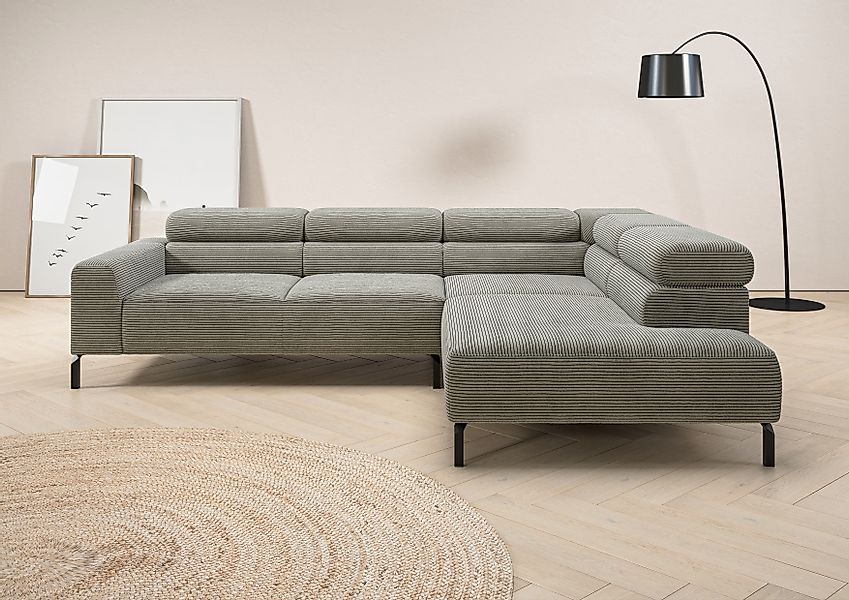 Home affaire Ecksofa »Antonelli, L-Form, inkl. Kopfteilverstellung, Breite günstig online kaufen