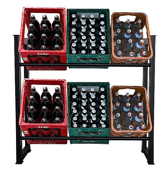 Quick Star Flaschenregal Getränkekistenregal 104x30x90cm, 6-tlg. günstig online kaufen