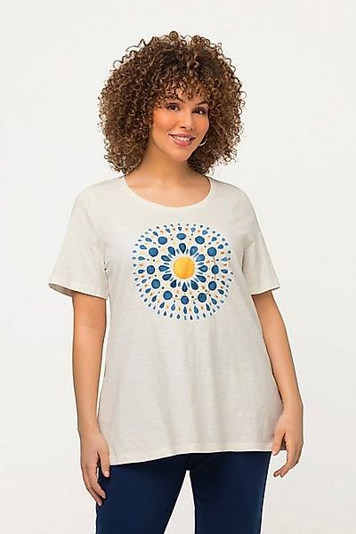 Ulla Popken T-Shirt T-Shirt Mandala A-Linie Rundhals Halbarm günstig online kaufen
