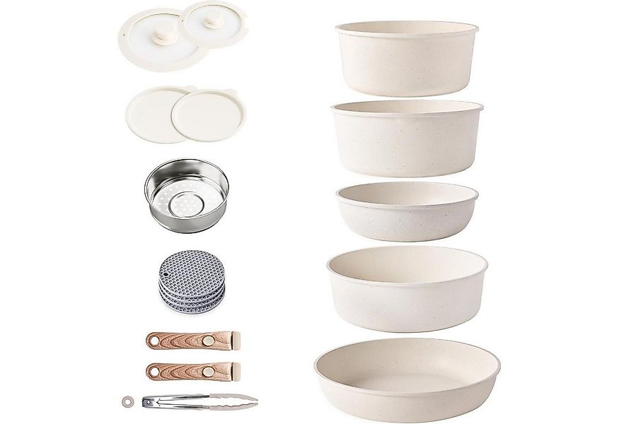 LuxusKollektion Kochbesteckhalter Induktion Töpfe Pfannen Set abnehmbaren G günstig online kaufen