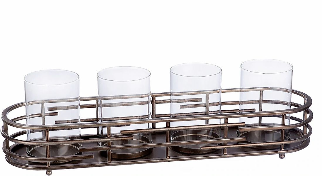 Casablanca by Gilde Windlicht "Kerzenhalter Loft, Breite ca. 58 cm" 4-flamm günstig online kaufen