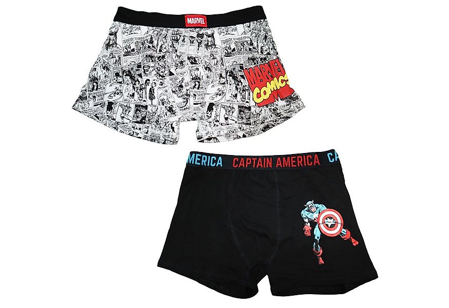 MARVEL Boxershorts Marvel Avengers America Herren Boxershorts Unterhose 2er günstig online kaufen