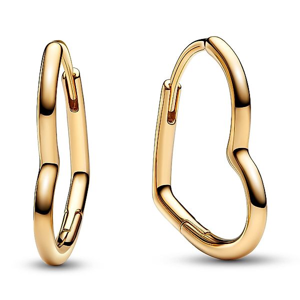 Pandora Paar Creolen Asymmetrisches Herz Goldfarben günstig online kaufen