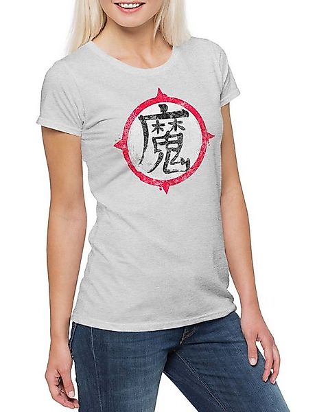 Urban Backwoods Print-Shirt Demon Kanji Damen T-Shirt Japan Dämon Yokai Mon günstig online kaufen