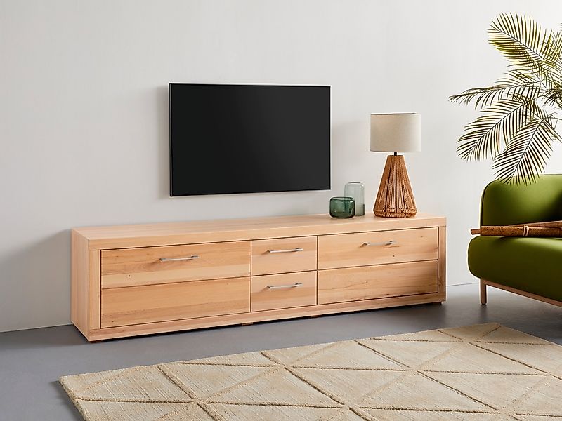 VOGL Möbelfabrik Lowboard "1237" Massivholzfront, Breite ca. 211 cm, mit So günstig online kaufen