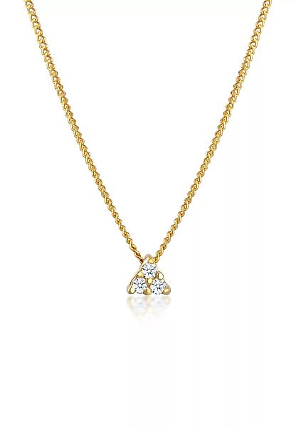 Elli DIAMONDS Collierkettchen "Panzerkette Dreieck Diamant (0.045 ct)585 Ge günstig online kaufen