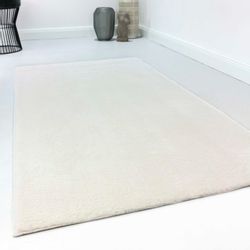 Homie Living Teppich "Villa Rosso" rechteckig 15 mm Höhe Kurzflor, Uni Farb günstig online kaufen