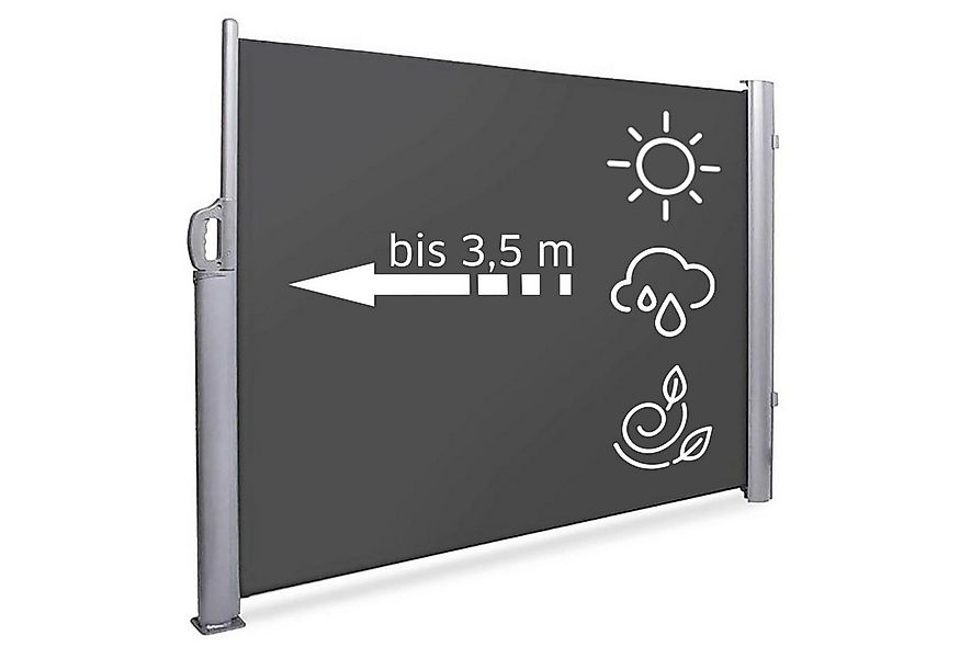 NOOR Seitenmarkise EXCLUSIV ausziehbar bis 350 cm als Wind- und Sichtschutz günstig online kaufen