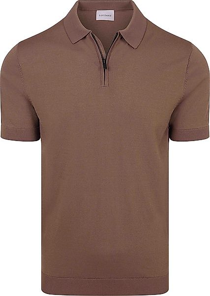 Suitable Knitted Half Zip Poloshirt Dan Tabacco - Größe XXL günstig online kaufen