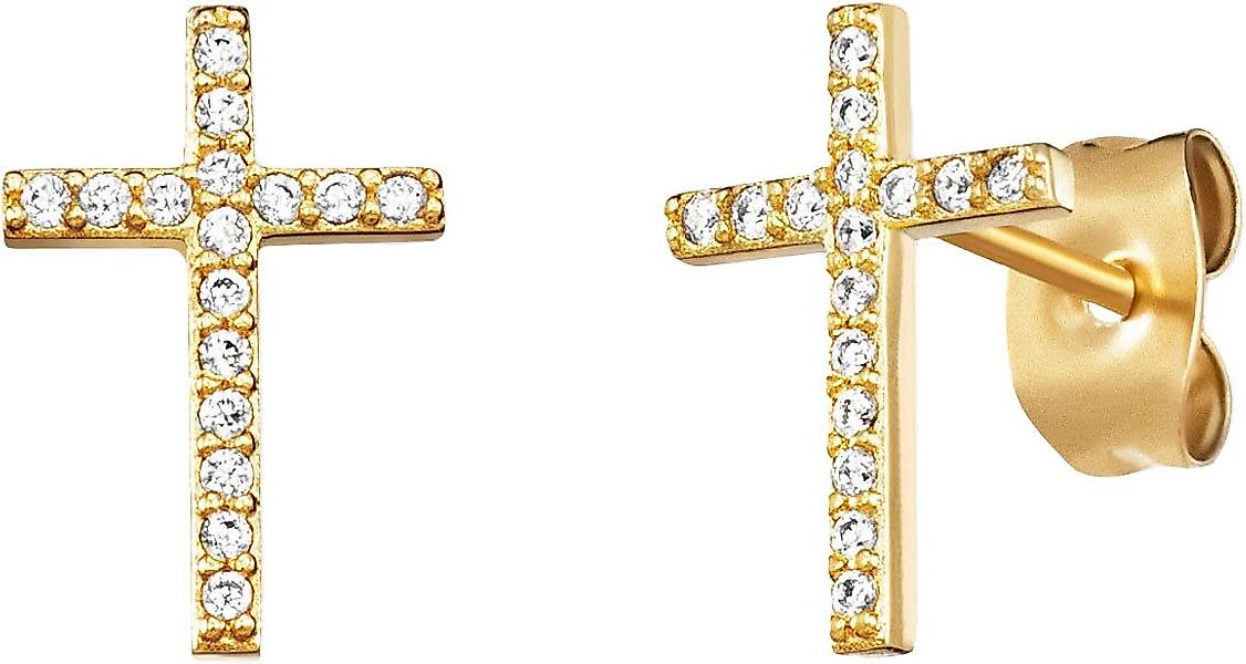Engelsrufer Paar Ohrstecker Kreuz, ERE-LILCROSS-ZI-ST, ERE-LILCROSS-ZI-STG, günstig online kaufen