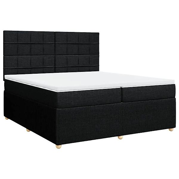 vidaXL Boxspringbett mit Matratze Schwarz 200x200 cm Stoff 3292165 günstig online kaufen