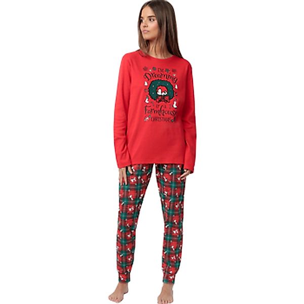 Admas  Kleider & Outfits Pyjama Hose Top Langarm Reindeer Crossing Peanuts günstig online kaufen