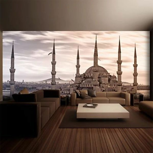 artgeist Fototapete Blaue Moschee - Istanbul beige/grau Gr. 550 x 270 günstig online kaufen