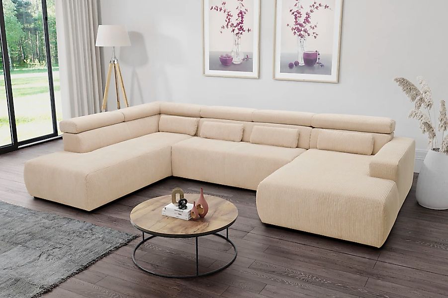 DOMO collection Wohnlandschaft Brandon viele Bezugsarten, incl. Nierenkisse günstig online kaufen