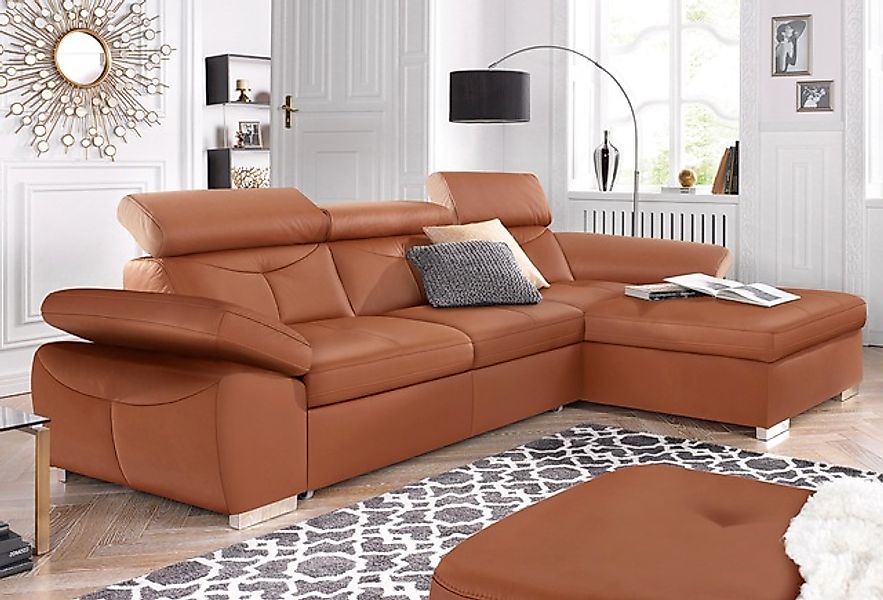 exxpo - sofa fashion Ecksofa »Spring, super bequem, mit Armteil- und Kopfte günstig online kaufen