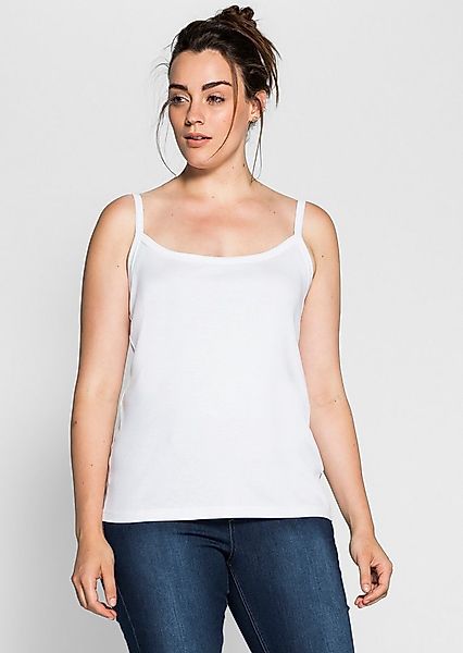 Sheego Shirttop Spaghettitop Ärmellos günstig online kaufen