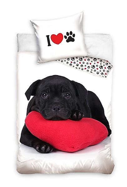 Carbotex Bettwäsche Labrador Retriever Hund Partner-Bettwäsche-Set, günstig online kaufen