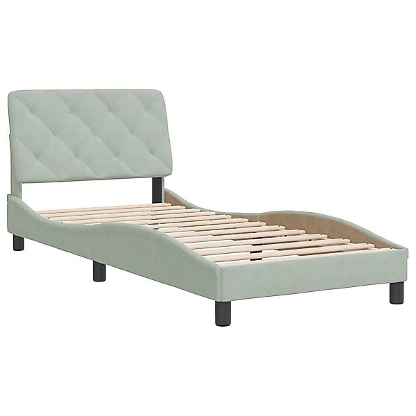 vidaXL Bett Bettgestell ohne Matratze Hellgrau günstig online kaufen
