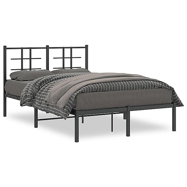 vidaXL Bettgestell mit Kopfteil Metall Schwarz 120x200 cm Modell 61953923 günstig online kaufen