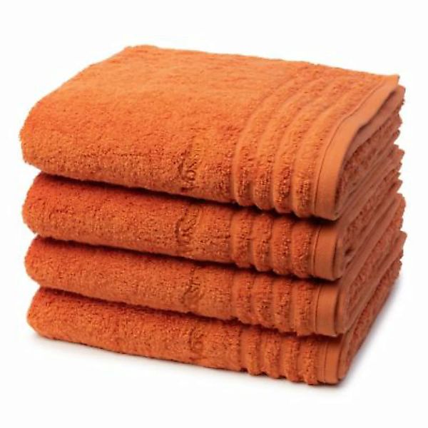 Vossen 4 X Handtuch - im Set Vienna Style Supersoft Handtücher orange günstig online kaufen