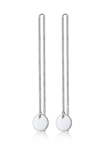 Elli Paar Ohrhänger Durchzieher Plättchen Kreis Hänger 925 Silber günstig online kaufen