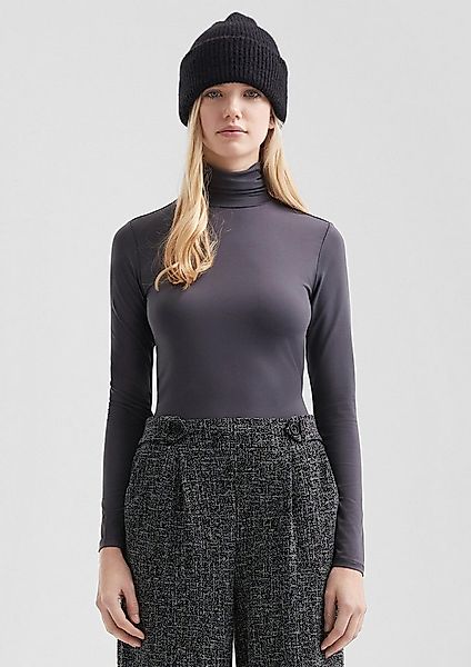 QS Langarmshirt T-Shirt Schmales Langarmshirt mit Rollkragen günstig online kaufen