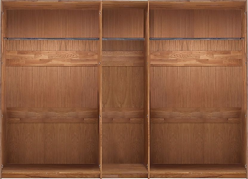 Home affaire Kleiderschrank "Chamara" aus massivem Eichenholz, in unterschi günstig online kaufen