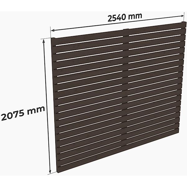 Holzbrüder Carport-Seitenwand Ralf Fichte 207,5 cm x 254 cm Graubraun günstig online kaufen