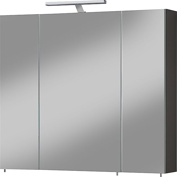 welltime Spiegelschrank "Torino", Breite 80 cm, 3-türig, LED-Beleuchtung, S günstig online kaufen