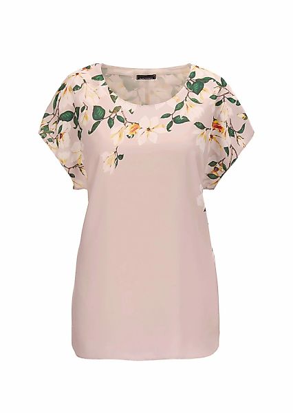 GOLDNER Chiffonbluse "Kurzgröße Luftige Chiffonbluse, floraler Druck" günstig online kaufen
