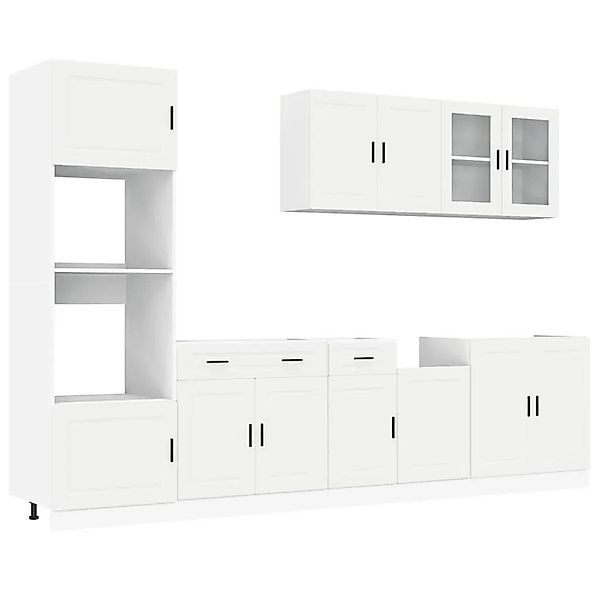 vidaXL 7 Tlg Küchenschrank-Set Porto Weiß Holzwerkstoff 3314751 günstig online kaufen