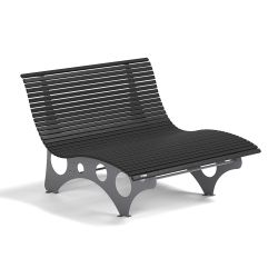 HOME DELUXE Doppelliege WPC Wellenliege NIRA günstig online kaufen