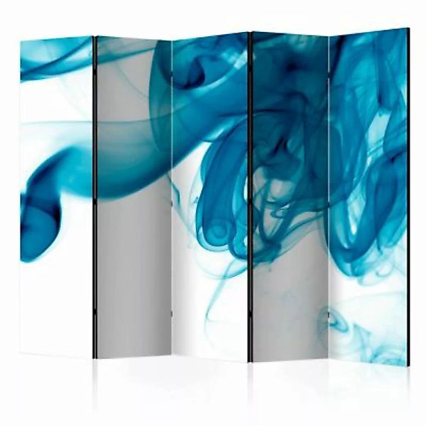 artgeist Paravent Blue smoke II [Room Dividers] weiß-kombi Gr. 225 x 172 günstig online kaufen