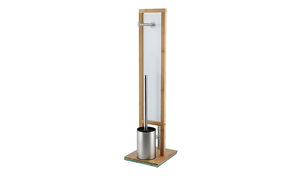 WC-Stand-Garnitur  Rivalta ¦ holzfarben ¦ Bambus,Glas,Edelstahl ¦ Maße (cm) günstig online kaufen