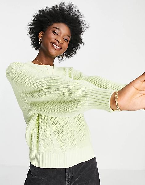 Pimkie – Leichter Pullover in Grün mit Rundhalsausschnitt günstig online kaufen